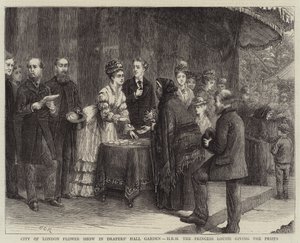 ドレイパーズホールガーデンのロンドン市フラワーショー 作： George Goodwin Kilburne