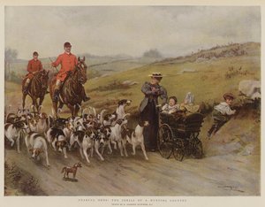 恐ろしいオッズ！狩猟国の危険（chromolitho） 作： George Goodwin Kilburne