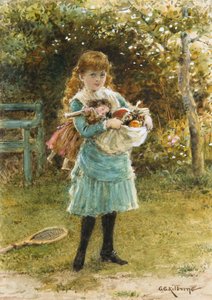 遊びに出かける（水彩） 作： George Goodwin Kilburne