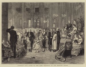 マンションハウスでレディー・マヨレスが贈った少年球 作： George Goodwin Kilburne