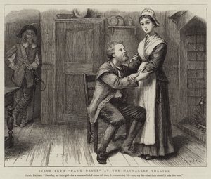 ヘイマーケットシアターでのDan&39;l Druceのシーン 作： George Goodwin Kilburne