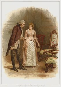 ソフィア、レディ・ニューデゲート、ロジャー卿（カラーリトグラフ 作： George Goodwin Kilburne