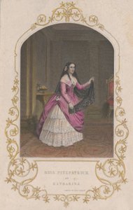 じゃじゃ馬ならしのカタリーナを演じるミス・フィッツパトリック、1851年、1851年。
