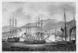 1840年9月26日、チャールズネイピア提督によるシドン攻撃 作： George Greatbatch