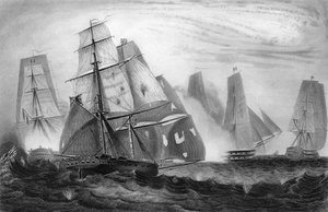 チャールズネイピア船長の勇敢な行動、1809年4月15日、c1857。 作： George Greatbatch