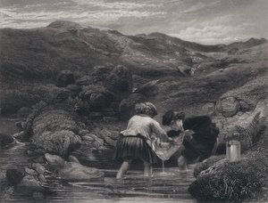 ロバート・バーンズの「Auld Lang Syne」のイラスト（彫刻 作： George Harvey