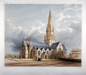 ホーリー トリニティ教会、ハートランド ロード、ハムステッド、ロンドン、1850 年。 作： George Hawkins