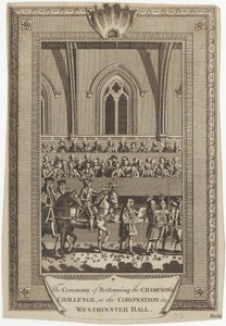 A Cerimônia de Realização do Desafio do Campeão na Coroação no Westminster Hall 作： George Hawkins
