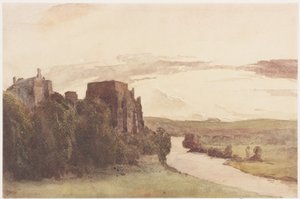 コッカーマス城（船上に貼り付け） 作： George Haydock Dodgson