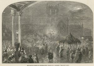 クリスマスイブにロンドンの自治区市場 作： George Haydock Dodgson