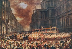 1837年にビクトリア女王がロンドン市を初めて訪れた 作： George Hayter