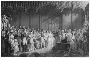 ビクトリア女王とアルバート王子の結婚、c1840、1911 作： George Hayter