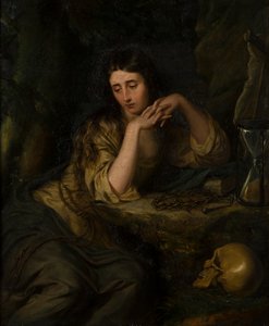 The Penitent Magdalene、c.1812-71（パネルに油彩） 作： George Hayter