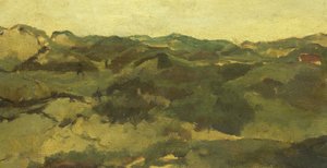 おそらくドレンテにあると思われるヒースの風景 作： George Hendrik Breitner