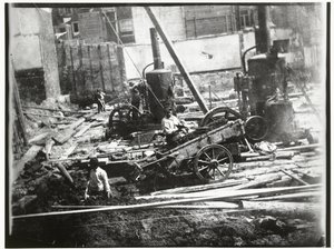 アムステルダムのハイリゲ通りにある市営入浴施設の建設ピット 作： George Hendrik Breitner
