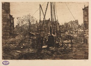 建築現場、アムステルダム 作： George Hendrik Breitner