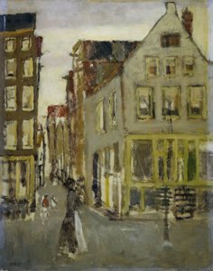 Tweede Laurierdwarsstraat の Lauriergracht 作： George Hendrik Breitner