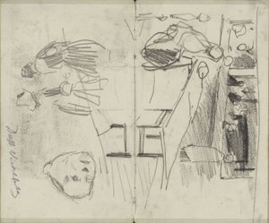 デルフトのヴィスバンクの人物と人物研究 作： George Hendrik Breitner