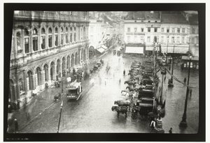 ブリュッセル北駅とブリュッセルの Rogierplein のビュー 作： George Hendrik Breitner