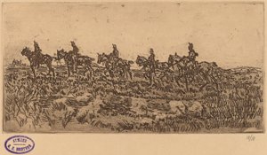 ハサーズ・ライディング・シングル・ファイル 作： George Hendrik Breitner