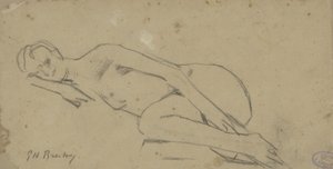 リクライニング裸の女性 作： George Hendrik Breitner