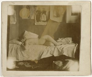 ベッドに裸で横たわるマリー・ジョーダン 作： George Hendrik Breitner