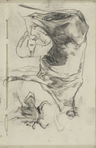 搾乳農家と牛の頭 作： George Hendrik Breitner