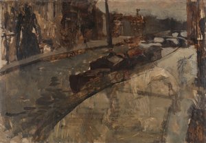アムステルダム、ローリエグラハト近くのプリンセングラハト 作： George Hendrik Breitner