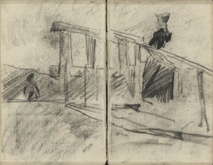 女性、おそらく橋の上 作： George Hendrik Breitner