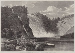 ケベック州の近くのモンモランシーの滝 作： George Henry Andrews