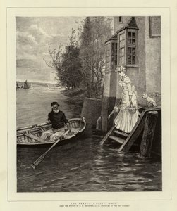 フェリー、可愛らしい運賃 作： George Henry Boughton