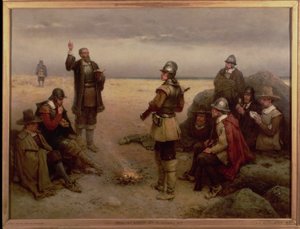 巡礼者の父の着陸、1620 作： George Henry Boughton