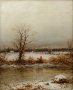 冬の情景、1860 作： George Henry Boughton