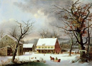 セブンマイルからファーミントン、1853年頃 作： George Henry Durrie