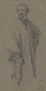 自画像、1870（茶色の織り紙に黒鉛） 作： George Henry Hall