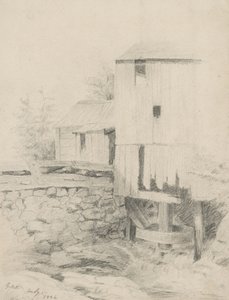 オールドミル、1846年（バフ織り紙にグラファイト）