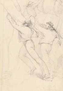 H.M.S.に乗船する船員 ロイヤル・ウィリアム 作： George Henry Harlow