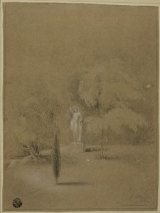 エプソムの芝生の上の像 作： George Henry Harlow