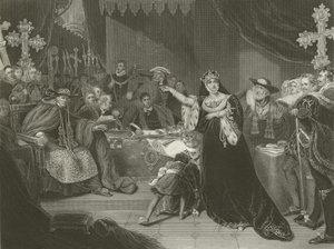 アラゴンのキャサリンの裁判、1529年 作： George Henry Harlow