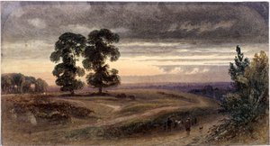 ハムステッドの全景、ロンドン、1849 年 作： George Henry Hine