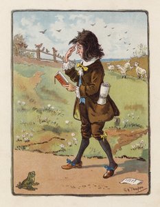詩人（カラーリトグラフ） 作： George Henry Thompson