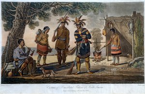 ヘリオット、ジョージ（1766-1844）による「北アメリカのドミシリテート・インディアンの衣装 作： George Heriot