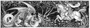 聖ジョージがドラゴンを殺した、1884 作： George Heywood Maunoir Sumner