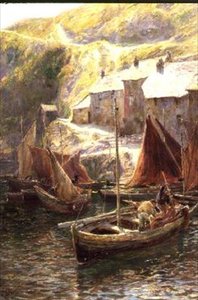 釣り用ボート、コーンウォール州ポルペロ市 作： George Hillyard Swinstead