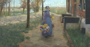 オランダのフラワーガール、1887年 作： George Hitchcock