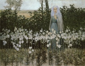 受胎告知、1887 作： George Hitchcock