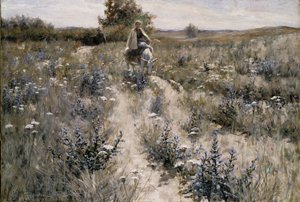 エジプトへの逃避、1892年。 作： George Hitchcock