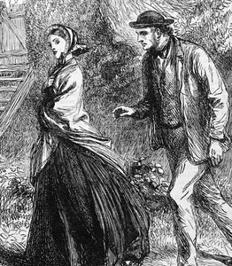 男性からのプロポーズを断る女性を描いたイラスト 作： George Housman Thomas