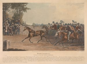 「ノンパレイユ」 / ナイツブリッジのジョン・ディクソン氏の所有物 / この素晴らしい生き物は、1836 年 4 月 27 日の水曜日に、サンベリー・コモンでハーネスをつけて 100 マイルを速歩するという前代未聞の試合を行った. ... 作： George Hunt