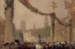 ジョージ5世の戴冠式のためのホワイトホールの装飾 作： George Hyde Pownall